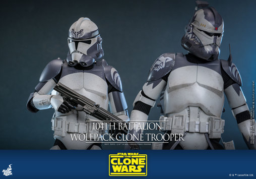 Star Wars - The Clone Wars: 104th Battalion Wolfpack Clone Trooper, 1/6 Figur von Hot Toys