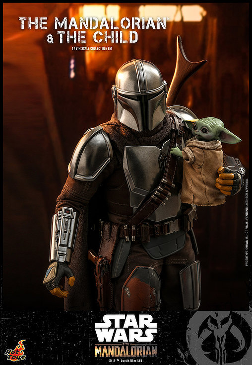 Star Wars - The Mandalorian: The Mandalorian and the Child, 1/6 Figur von Hot Toys