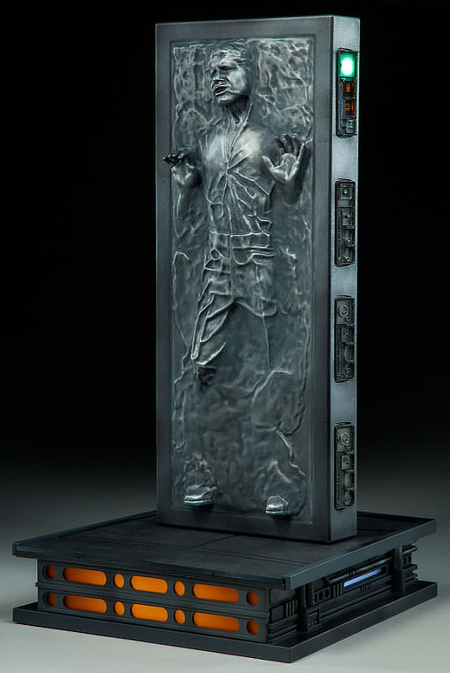 Star Wars - Episode V - The Empire Strikes Back: Han Solo in Carbonite, 1/6 Figur ... https://spaceart.de/produkte/sw070-star-wars-han-solo-in-carbonite-figur-sideshow-100310-747720229488-spaceart.php