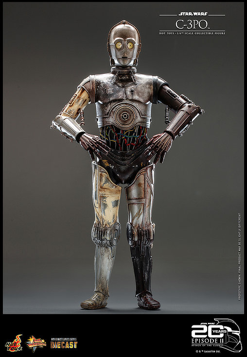 Star Wars - Episode II - Attack of the Clones: C-3PO, 1/6 Figur von Hot Toys
