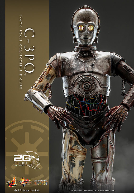 Star Wars - Episode II - Attack of the Clones: C-3PO, 1/6 Figur von Hot Toys