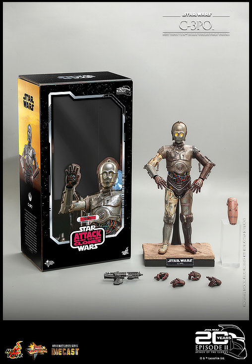 Star Wars - Episode II - Attack of the Clones: C-3PO, 1/6 Figur von Hot Toys