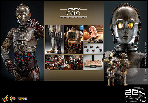 Star Wars - Episode II - Attack of the Clones: C-3PO, 1/6 Figur von Hot Toys