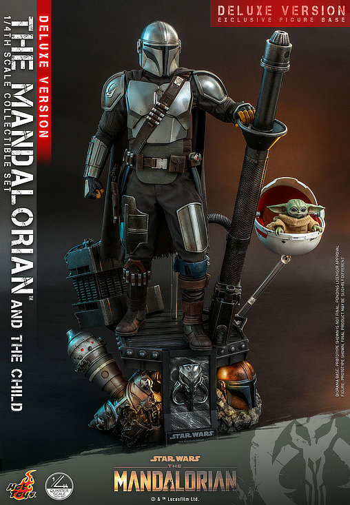 Star Wars - The Mandalorian: The Mandalorian and The Child - Deluxe QS, 1/4 Figur von Hot Toys