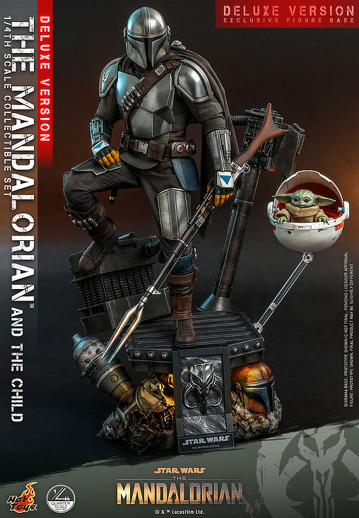 Star Wars - The Mandalorian: The Mandalorian and The Child - Deluxe QS, 1/4 Figur von Hot Toys