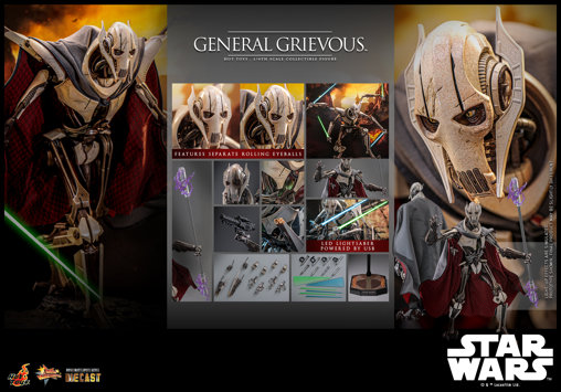 Star Wars: General Grievous - DieCast, 1/6 Figur von Hot Toys