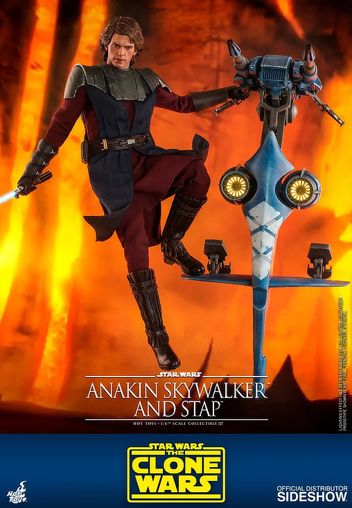 Star Wars - The Clone Wars: Anakin Skywalker and STAP, 1/6 Figur von Hot Toys
