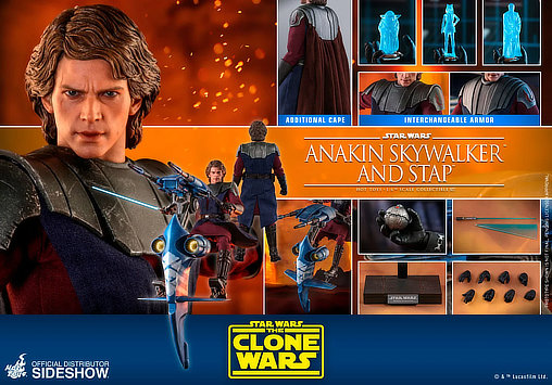 Star Wars - The Clone Wars: Anakin Skywalker and STAP, 1/6 Figur von Hot Toys