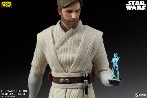 Star Wars - The Clone Wars Animated: Obi-Wan Kenobi, 1/6 Figur von Sideshow