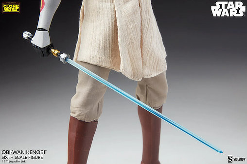 Star Wars - The Clone Wars Animated: Obi-Wan Kenobi, 1/6 Figur von Sideshow