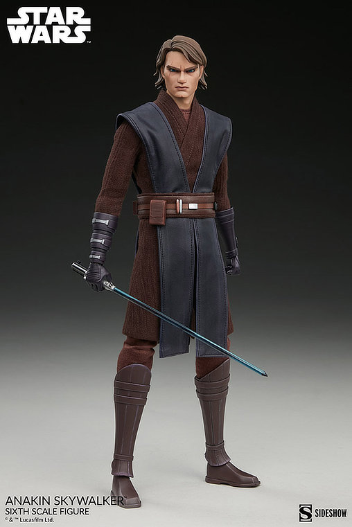 Star Wars - The Clone Wars Animated: Anakin Skywalker, 1/6 Figur von Sideshow