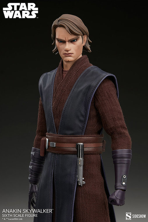 Star Wars - The Clone Wars Animated: Anakin Skywalker, 1/6 Figur von Sideshow