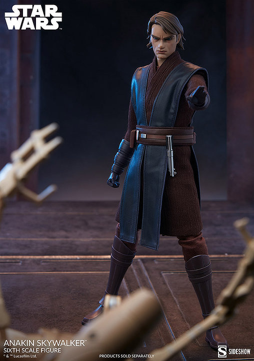 Star Wars - The Clone Wars Animated: Anakin Skywalker, 1/6 Figur von Sideshow