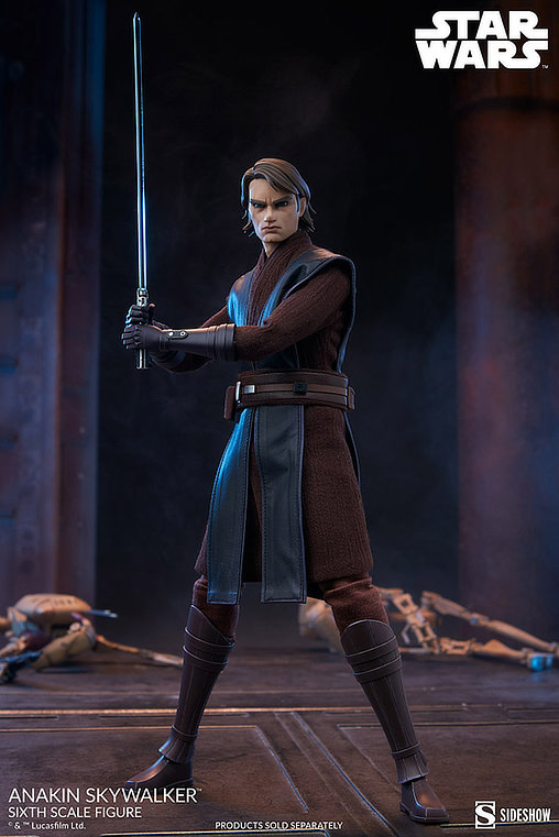 Star Wars - The Clone Wars Animated: Anakin Skywalker, 1/6 Figur von Sideshow