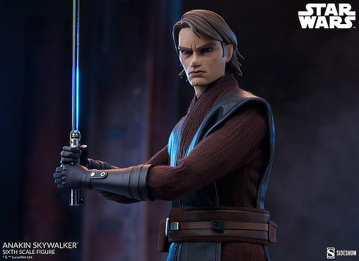 Star Wars - The Clone Wars Animated: Anakin Skywalker, 1/6 Figur von Sideshow