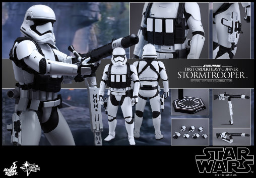 Star Wars - Episode VII - The Force Awakens: First Order Heavy Gunner Stormtrooper, 1/6 Figur von Hot Toys