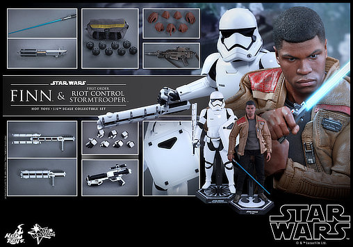 Star Wars - Episode VII - The Force Awakens: Finn und First Order Riot Control Stormtrooper, 1/6 Figur von Hot Toys