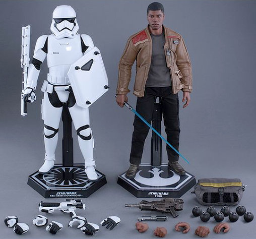 Star Wars - Episode VII - The Force Awakens: Finn und First Order Riot Control Stormtrooper, 1/6 Figur von Hot Toys