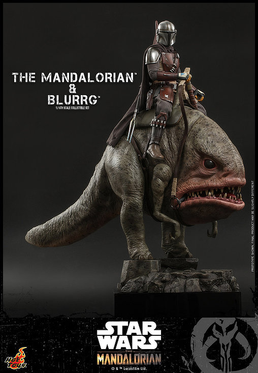 Star Wars - The Mandalorian: Mandalorian und Blurrg, 1/6 Figur von Hot Toys