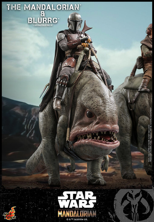 Star Wars - The Mandalorian: Mandalorian und Blurrg, 1/6 Figur von Hot Toys