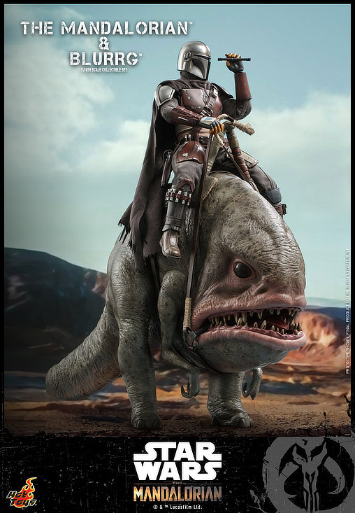 Star Wars - The Mandalorian: Mandalorian und Blurrg, 1/6 Figur von Hot Toys