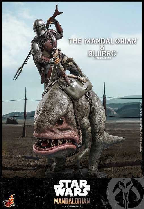 Star Wars - The Mandalorian: Mandalorian und Blurrg, 1/6 Figur von Hot Toys