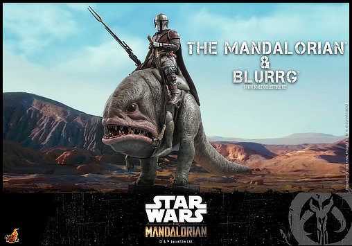 Star Wars - The Mandalorian: Mandalorian und Blurrg, 1/6 Figur von Hot Toys