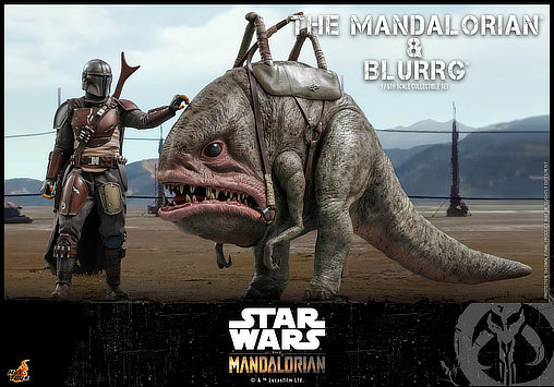 Star Wars - The Mandalorian: Mandalorian und Blurrg, 1/6 Figur von Hot Toys