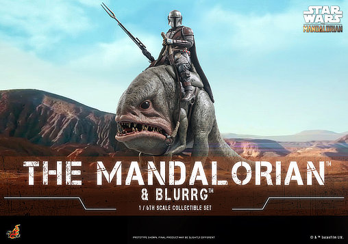 Star Wars - The Mandalorian: Mandalorian und Blurrg, 1/6 Figur von Hot Toys