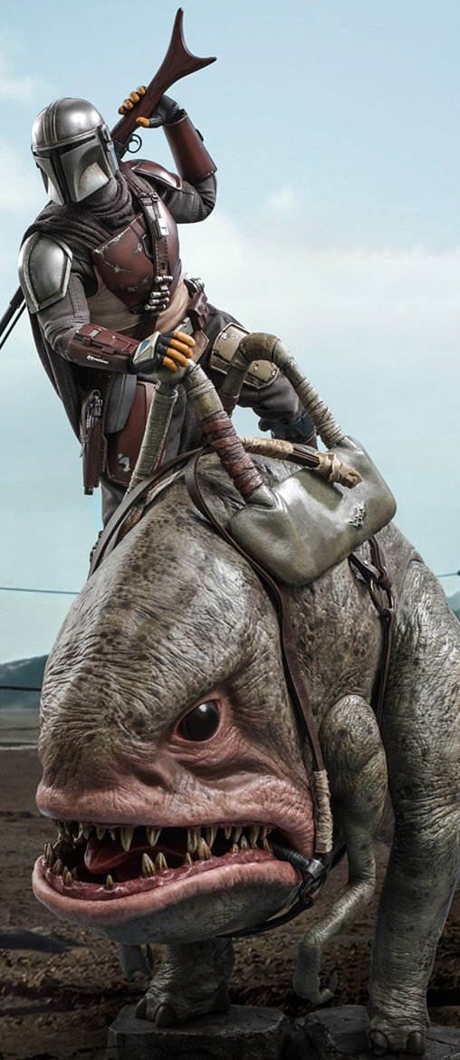 Star Wars - The Mandalorian: Mandalorian und Blurrg, 1/6 Figur von Hot Toys