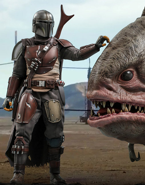 Star Wars - The Mandalorian: Mandalorian und Blurrg, 1/6 Figur von Hot Toys