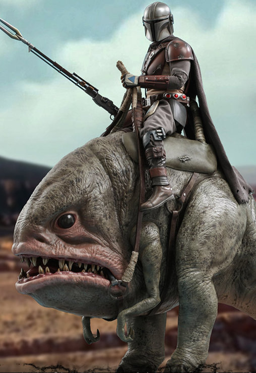 Star Wars - The Mandalorian: Mandalorian und Blurrg, 1/6 Figur von Hot Toys