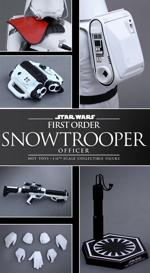 Star Wars - Episode VII - The Force Awakens: First Order Snowtrooper Officer, 1/6 Figur von Hot Toys