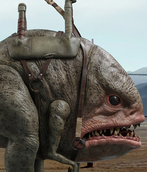 Star Wars - The Mandalorian: Blurrg, 1/6 Figur von Hot Toys