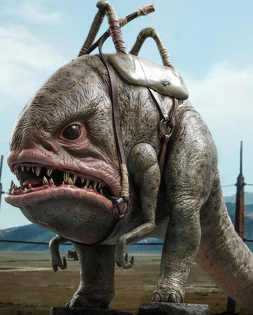 Star Wars - The Mandalorian: Blurrg, 1/6 Figur von Hot Toys