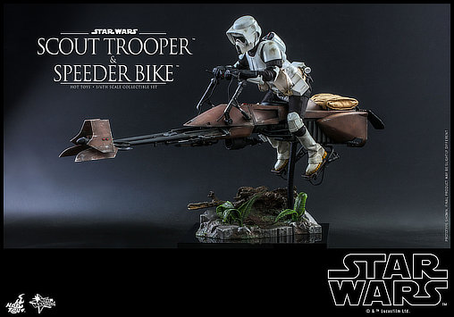 Star Wars - Episode VI - Return of the Jedi: Speeder Bike und Scout Trooper, 1/6 Figur von Hot Toys