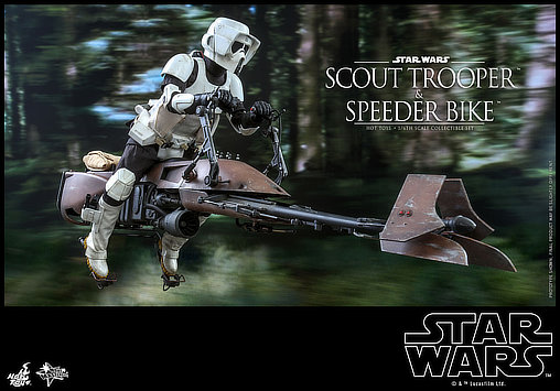 Star Wars - Episode VI - Return of the Jedi: Speeder Bike und Scout Trooper, 1/6 Figur von Hot Toys