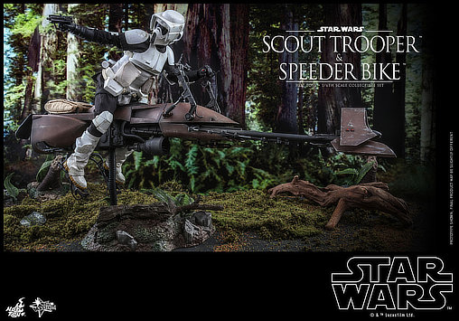 Star Wars - Episode VI - Return of the Jedi: Speeder Bike und Scout Trooper, 1/6 Figur von Hot Toys