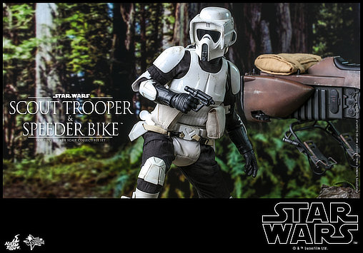 Star Wars - Episode VI - Return of the Jedi: Speeder Bike und Scout Trooper, 1/6 Figur von Hot Toys