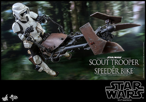 Star Wars - Episode VI - Return of the Jedi: Speeder Bike und Scout Trooper, 1/6 Figur von Hot Toys