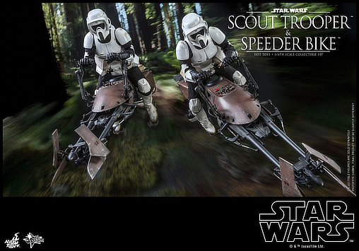 Star Wars - Episode VI - Return of the Jedi: Speeder Bike und Scout Trooper, 1/6 Figur von Hot Toys
