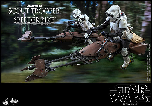 Star Wars - Episode VI - Return of the Jedi: Speeder Bike und Scout Trooper, 1/6 Figur von Hot Toys