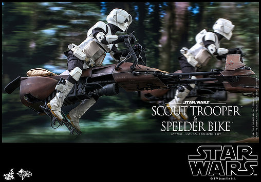 Star Wars - Episode VI - Return of the Jedi: Speeder Bike und Scout Trooper, 1/6 Figur von Hot Toys
