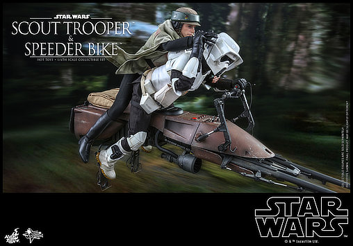 Star Wars - Episode VI - Return of the Jedi: Speeder Bike und Scout Trooper, 1/6 Figur von Hot Toys