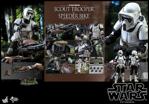 Star Wars - Episode VI - Return of the Jedi: Speeder Bike und Scout Trooper, 1/6 Figur von Hot Toys
