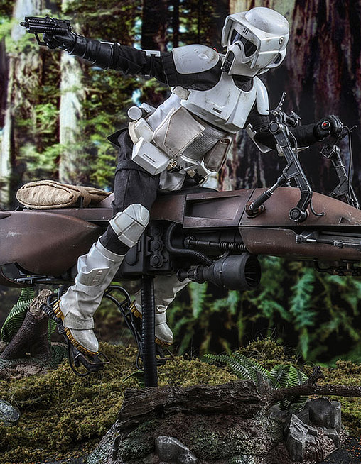 Star Wars - Episode VI - Return of the Jedi: Speeder Bike und Scout Trooper, 1/6 Figur von Hot Toys