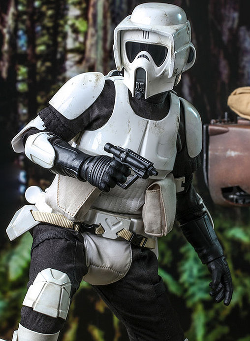 Star Wars - Episode VI - Return of the Jedi: Speeder Bike und Scout Trooper, 1/6 Figur von Hot Toys