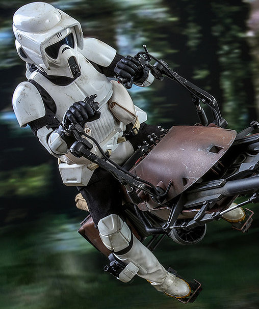 Star Wars - Episode VI - Return of the Jedi: Speeder Bike und Scout Trooper, 1/6 Figur von Hot Toys