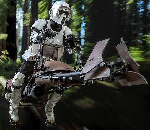 Star Wars - Episode VI - Return of the Jedi: Speeder Bike und Scout Trooper, 1/6 Figur von Hot Toys
