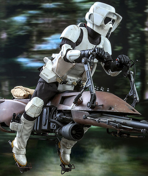 Star Wars - Episode VI - Return of the Jedi: Speeder Bike und Scout Trooper, 1/6 Figur von Hot Toys